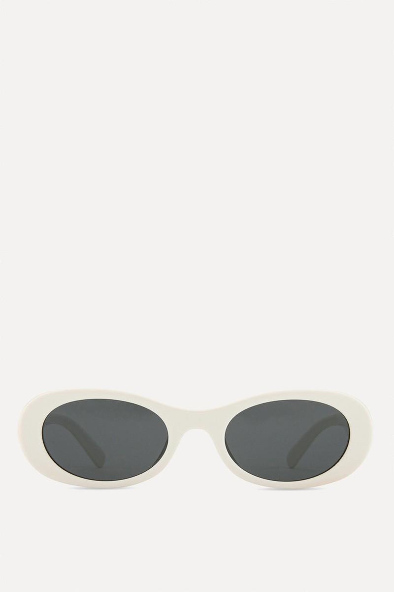 Vertical Logo Oval Sunglasses from Miu Miu