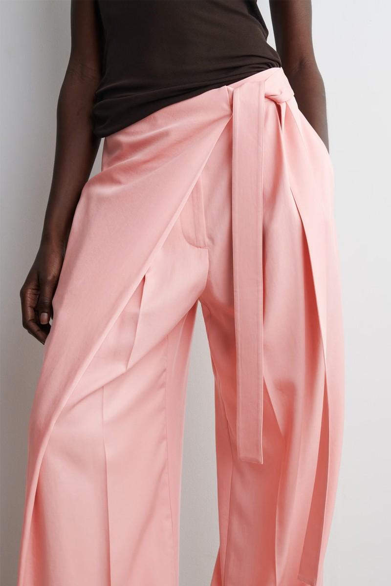 Fluid Wrap-Front Trousers