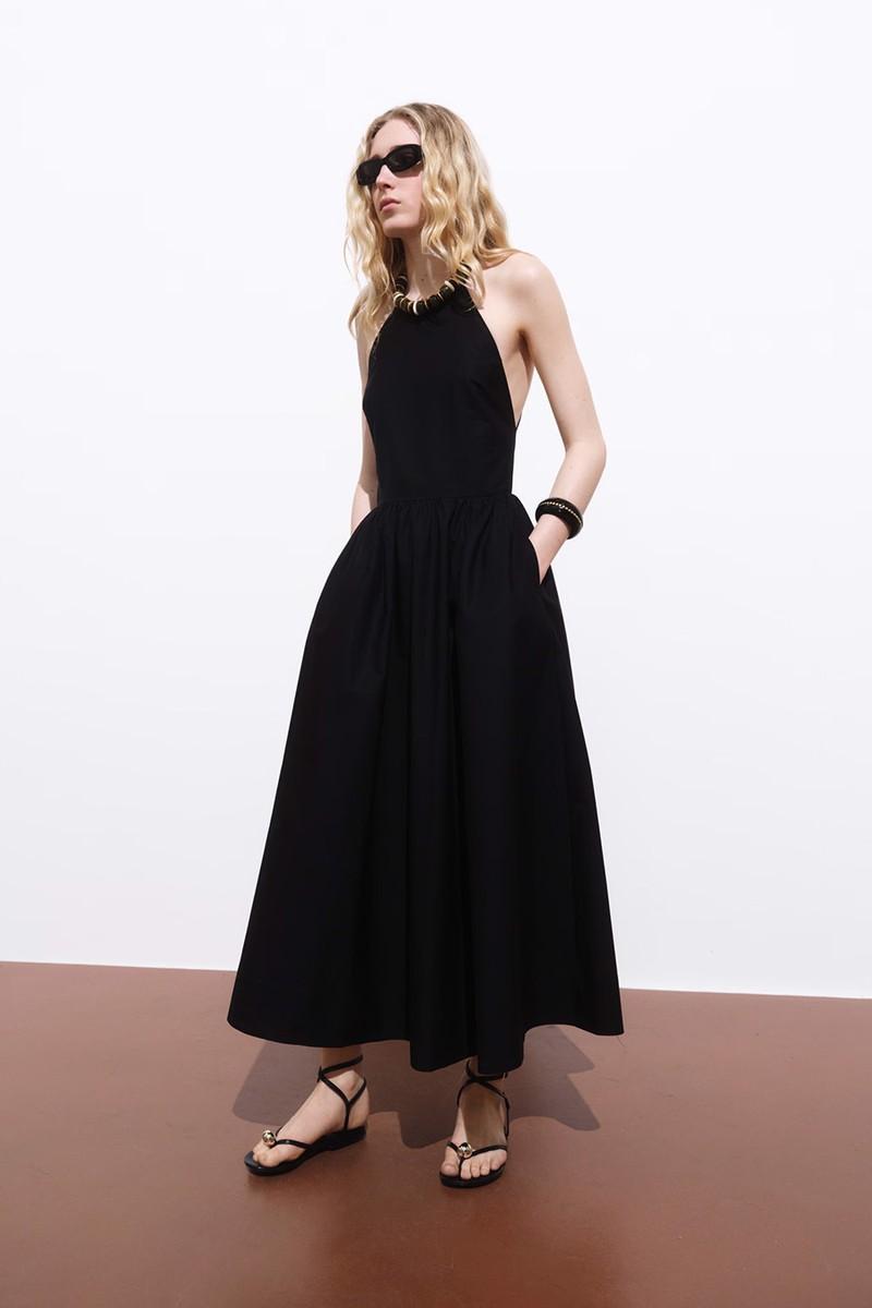 Halter Dress With Crossed Back