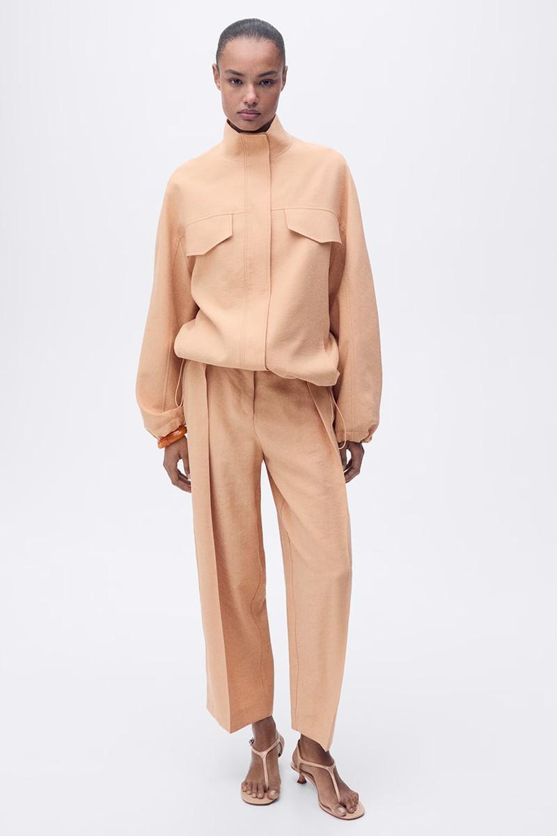 Oversized Lyocell Jacket With Pockets