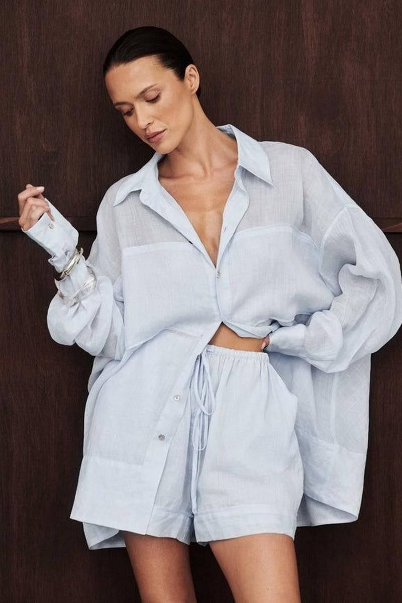 Ramie Long Sleeve Shirt from Dissh