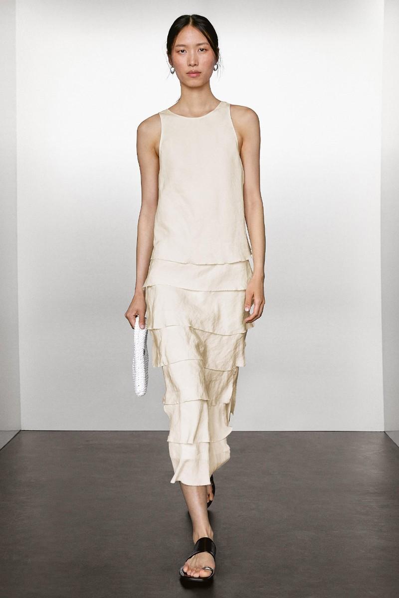 Long Flowing Dress With Ruffles