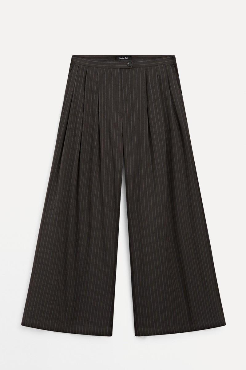 Wide-Leg Trousers With Triple Dart Detail