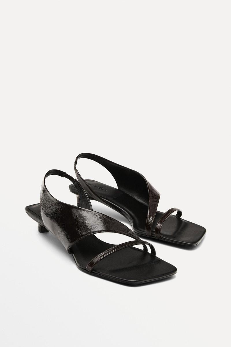 Asymmetric Heeled Sandals