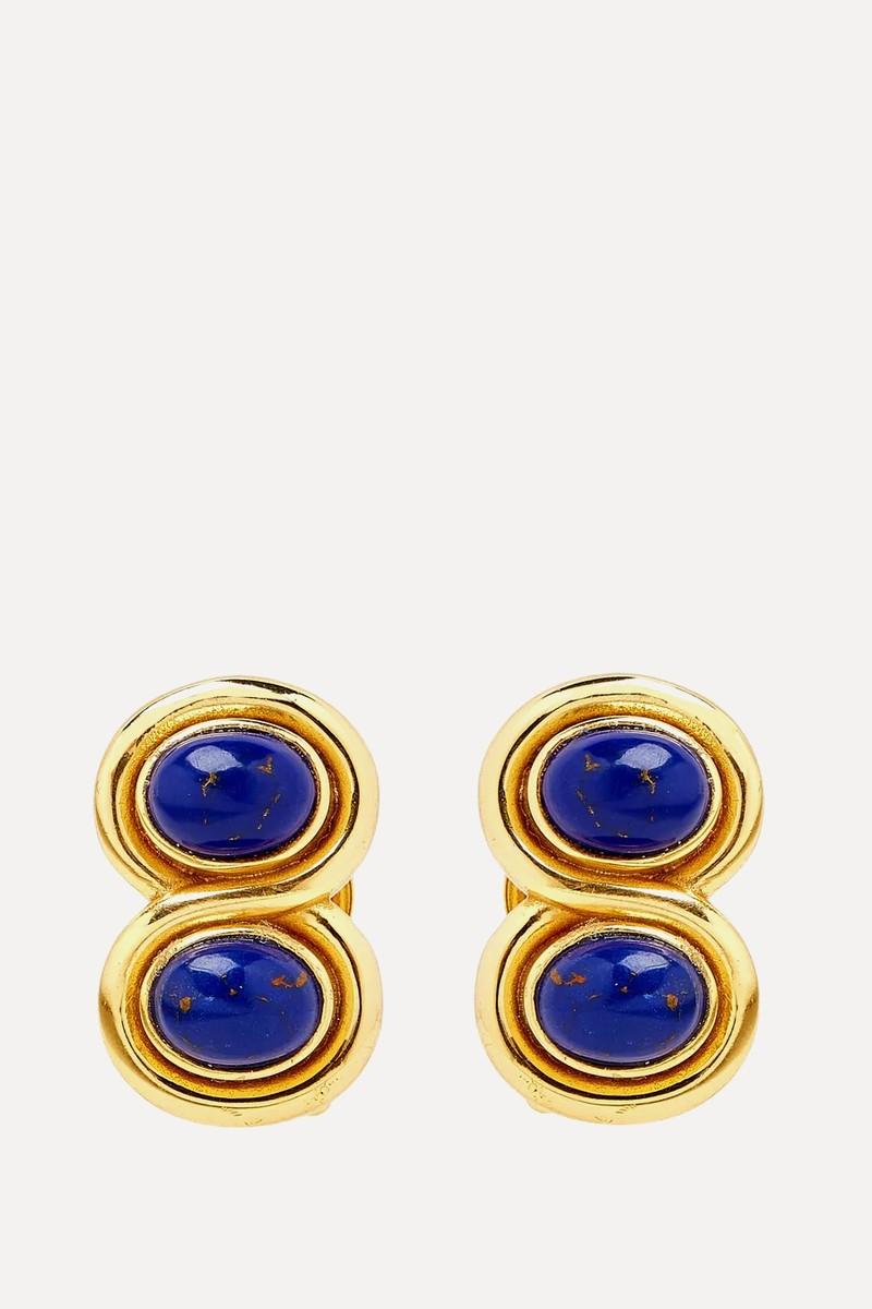 Lapis Clip-On Earrings from Valére