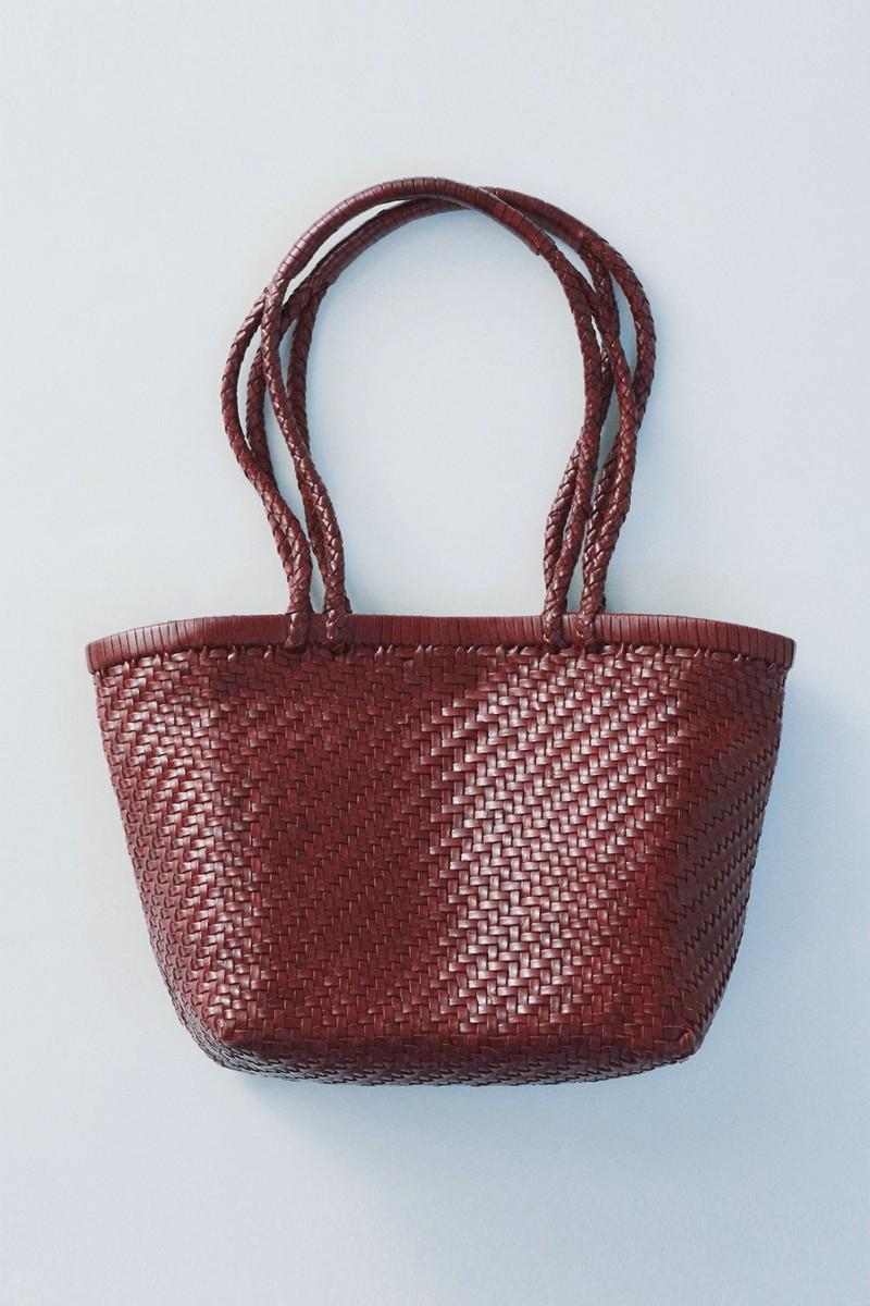 Medium Braided Leather Bag from Mango