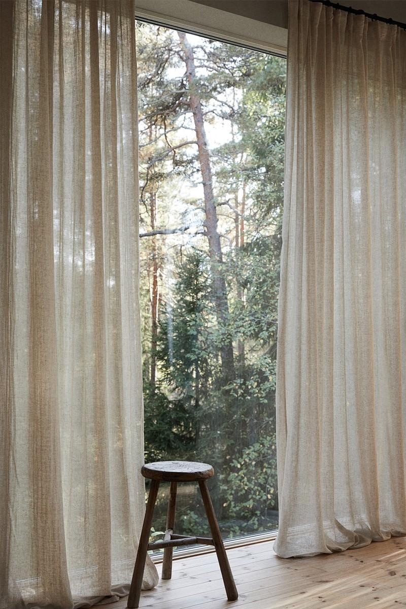Long Linen-Blend Curtain Lengths