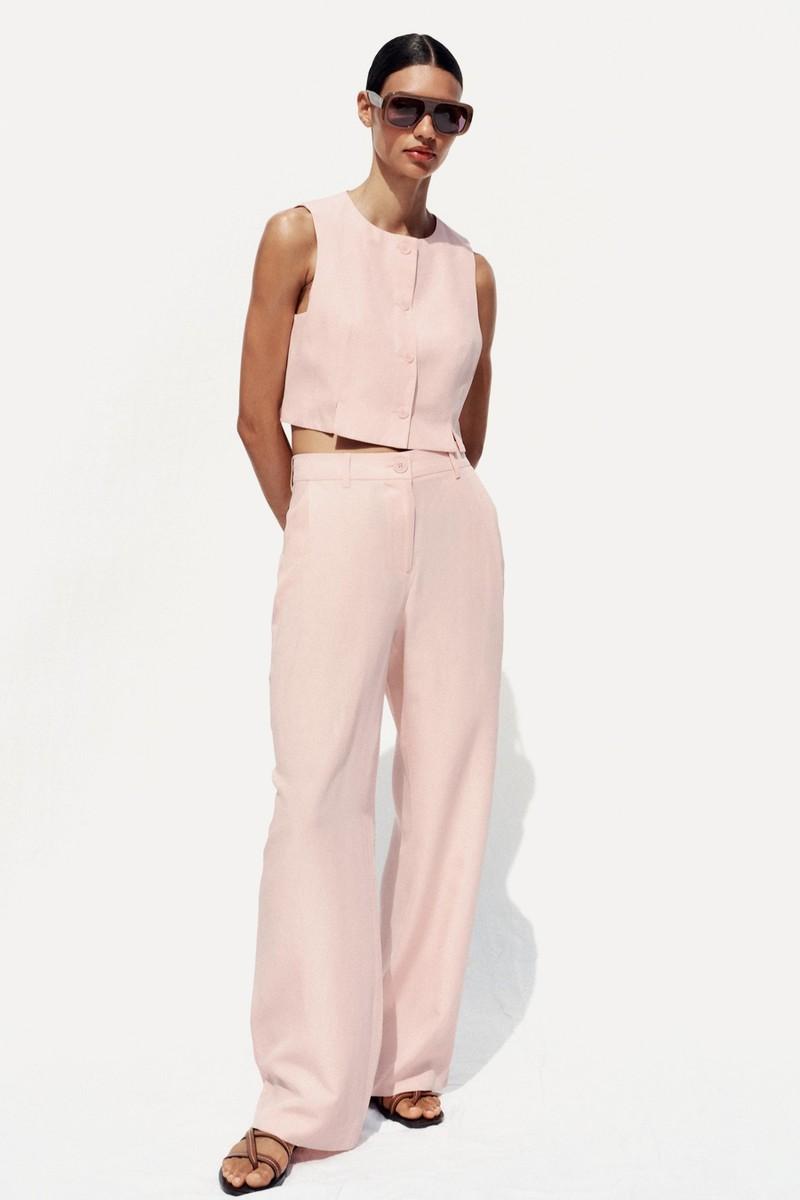 Wide-Leg Trousers With Darts