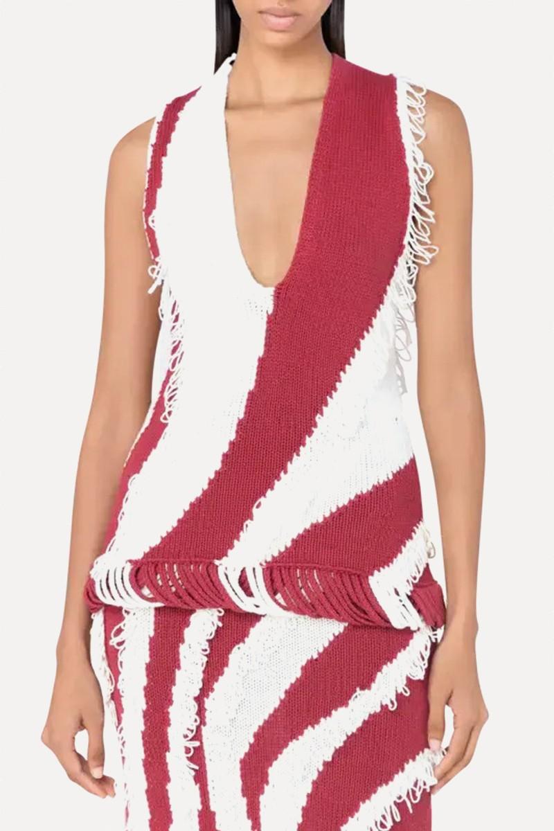 Roaring Intarsia Sleeveless Top from Diotima