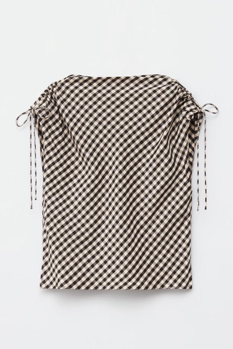 Drawstring Boatneck Top