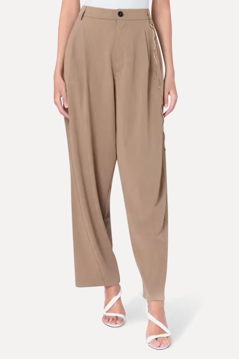 Phebe Chain Adorned Wool Pants from DARKPARK