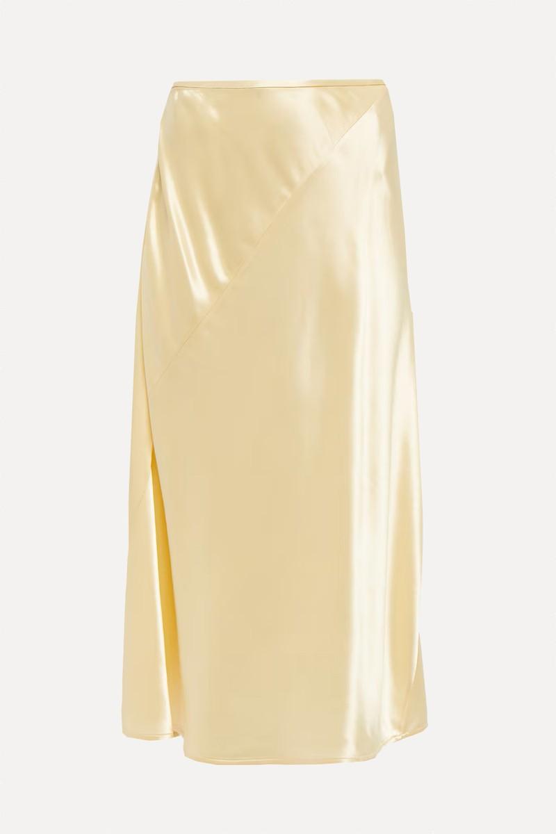 High-Rise Satin Midi Skirt from Jil Sander