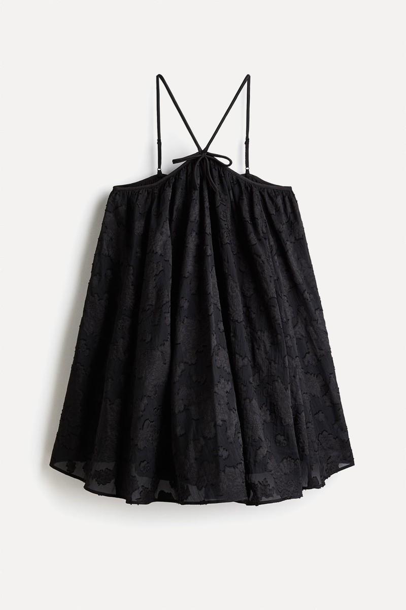 Jacquard-Weave Strappy Dress