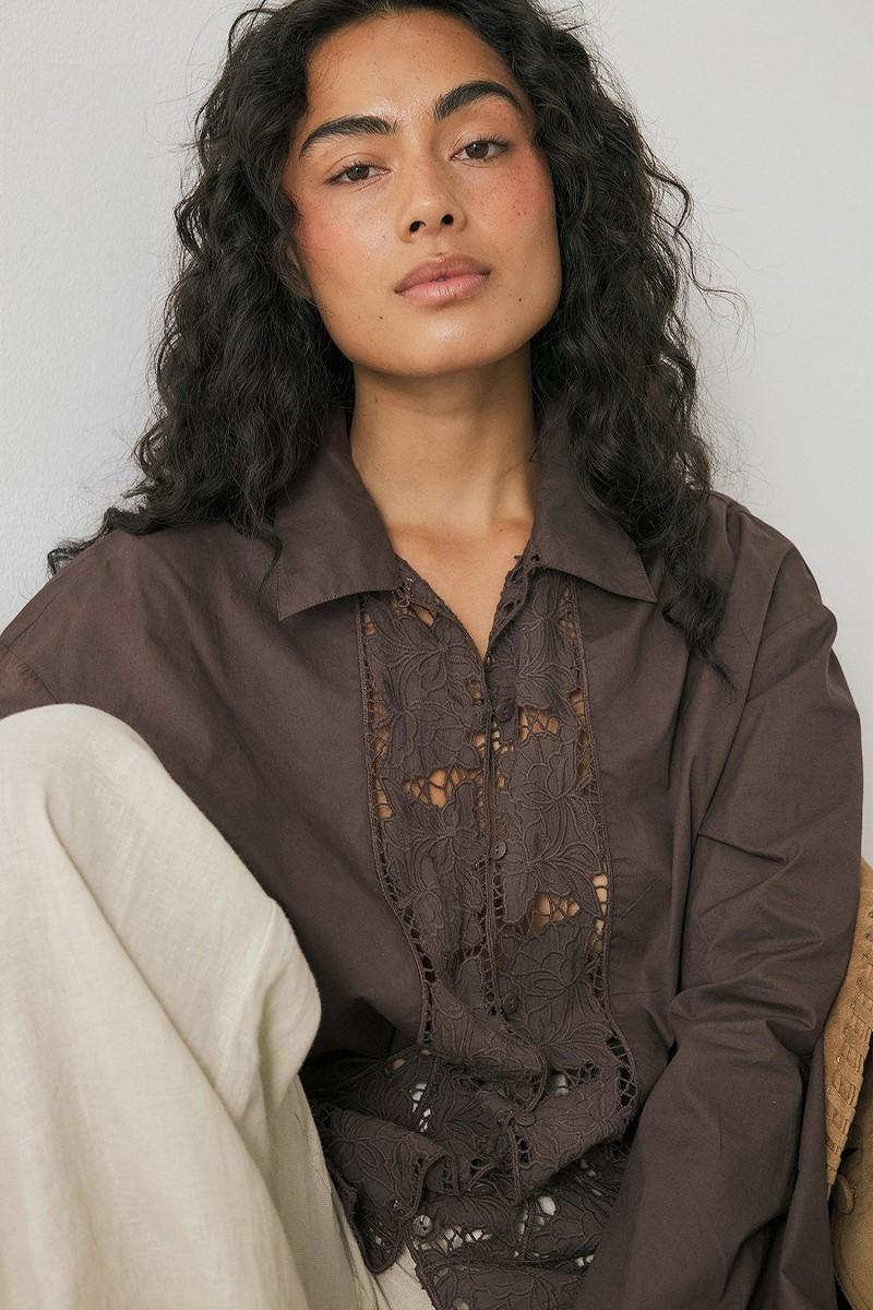 Embroidered Long Sleeve Blouse from Shpresa x NA-KD