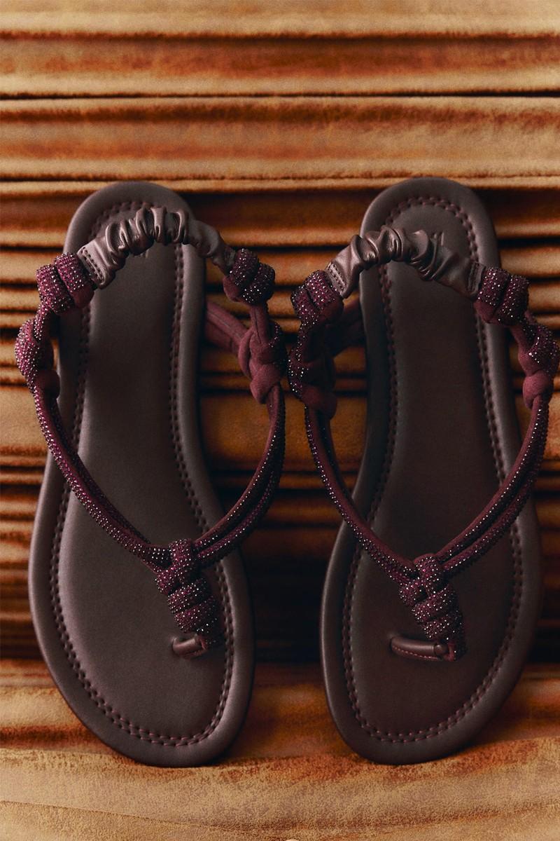 Rhinestone-Embellished Sandals