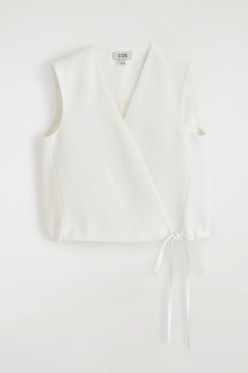 Tie-Detail Wrap Waistcoat