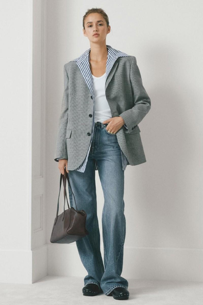 100% Wool Houndstooth Blazer