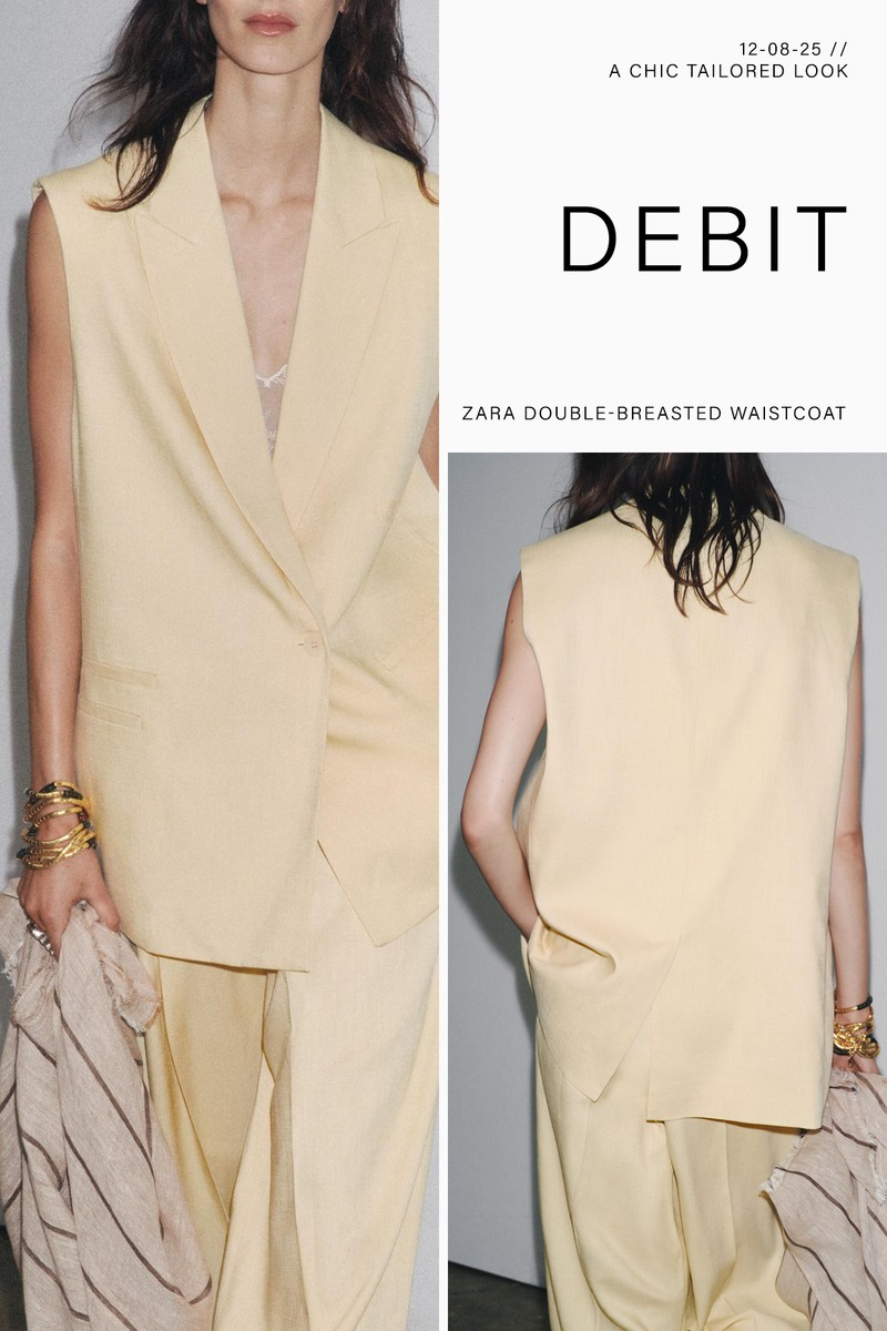 Oversize Double-Breasted Waistcoat from Zara