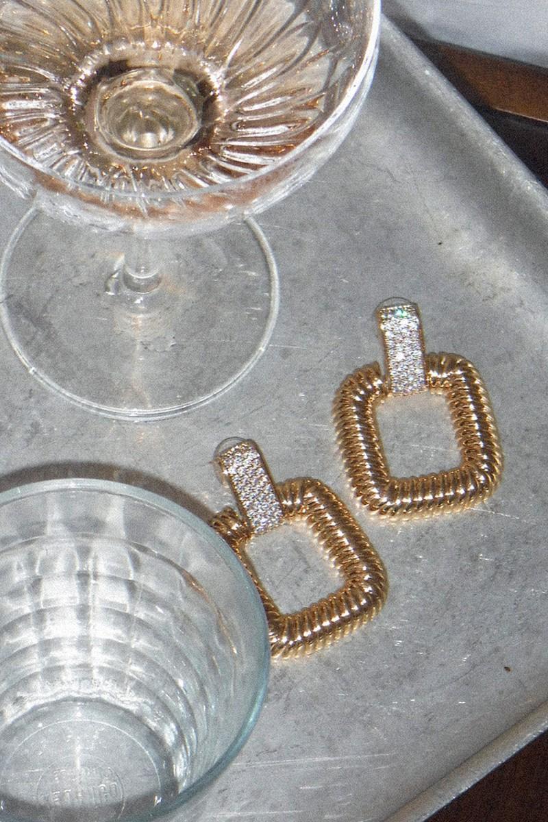 Gold Knocker Earrings from Self-Portrait