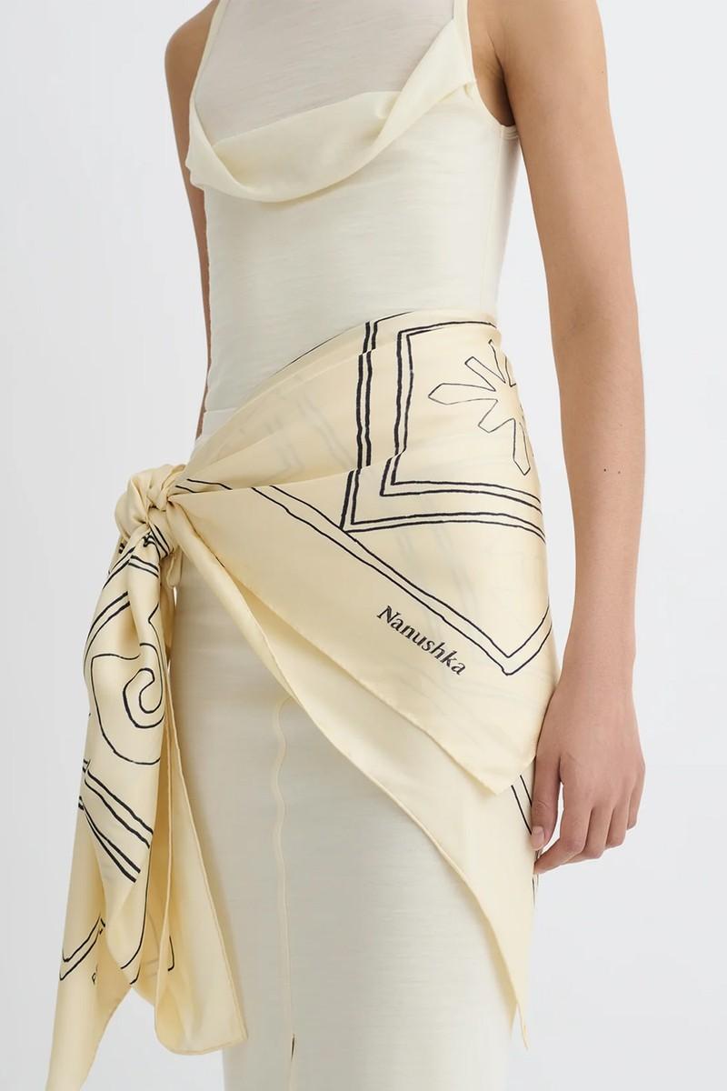 Miani Printed Silk Scarf from Nanushka