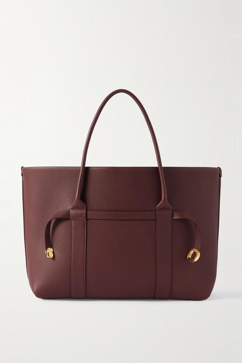 Ghiera Large Textured-Leather Tote from Loro Piana