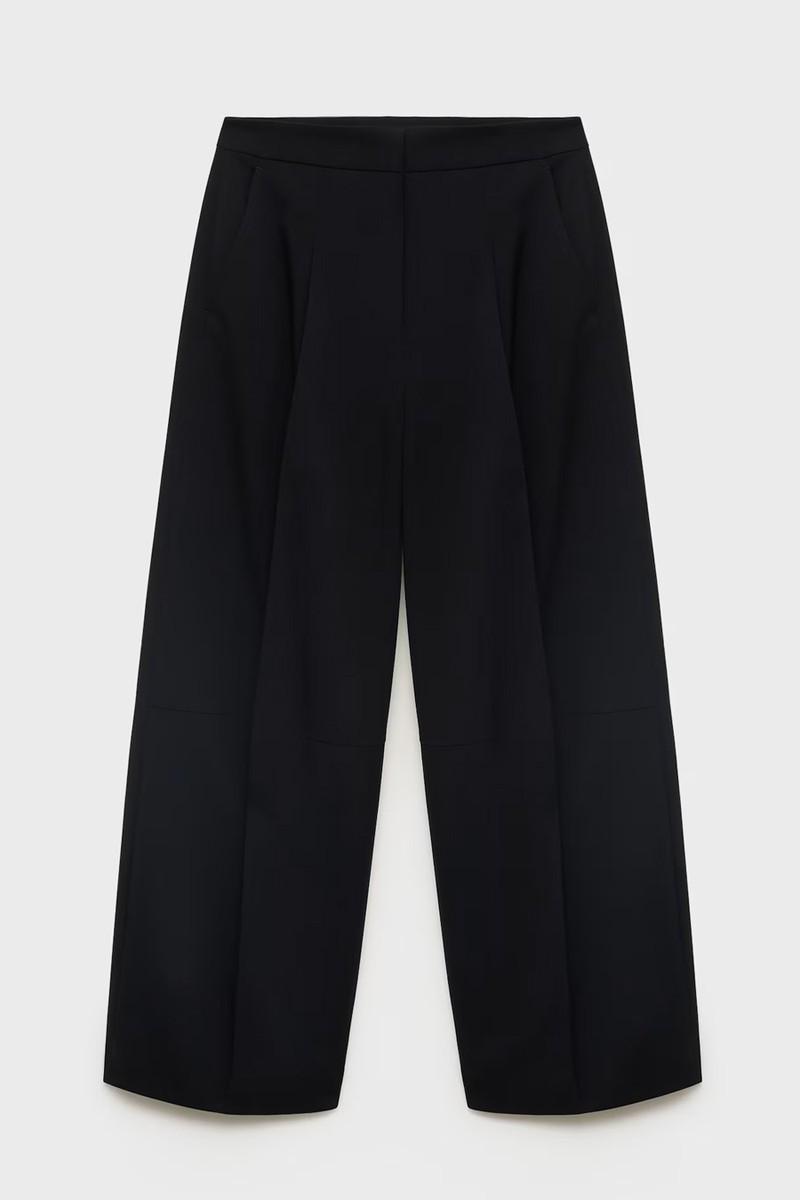 Pleated Wide Leg Trousers