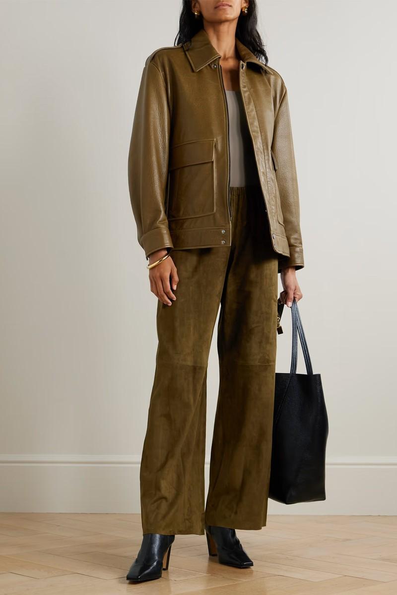 Olan Suede Wide-Leg Pants from Nour Hammour