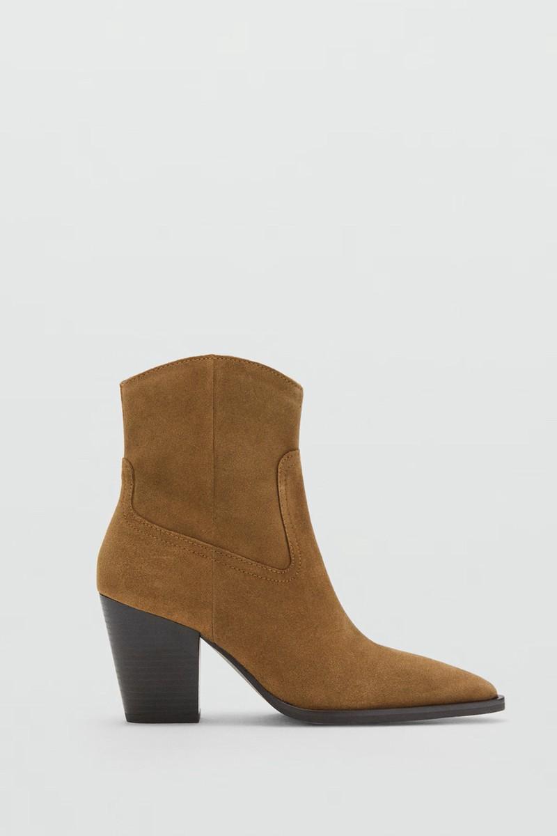 Suede Block-Heel Boots