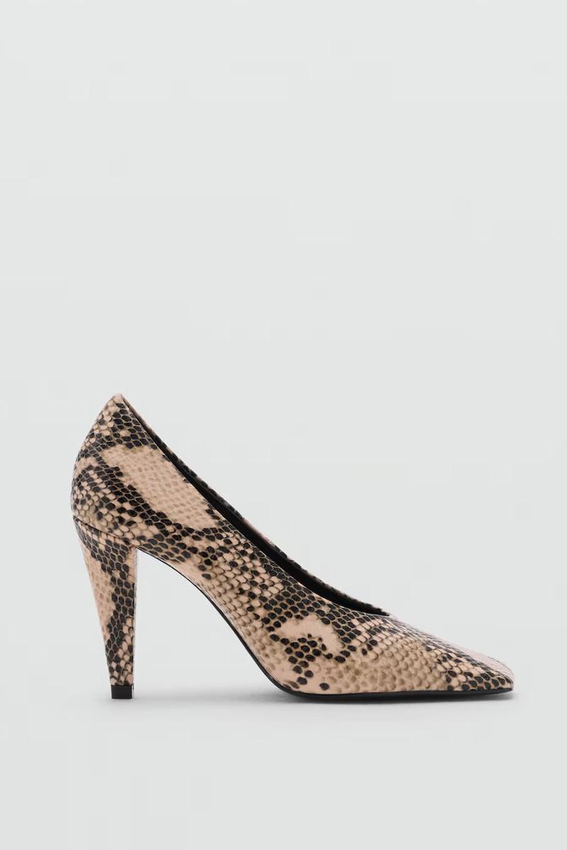Animal-Print High Heeled Shoes from Mango