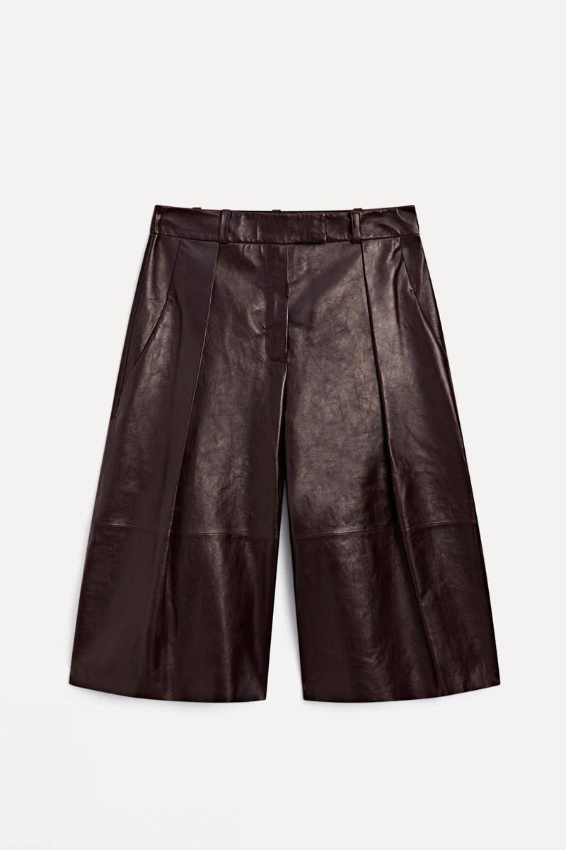 Nappa Leather Bermuda Shorts from Massimo Dutti