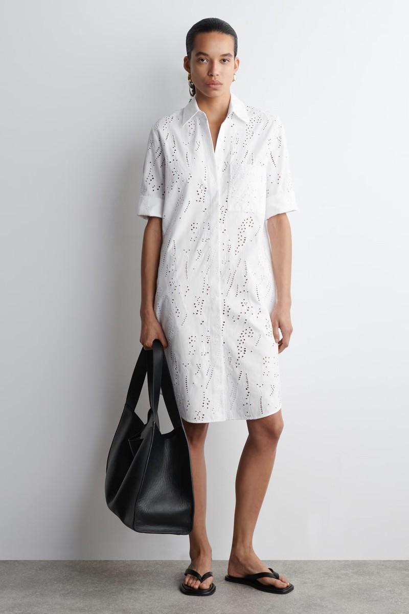 Broderie Anglaise Shirt Dress