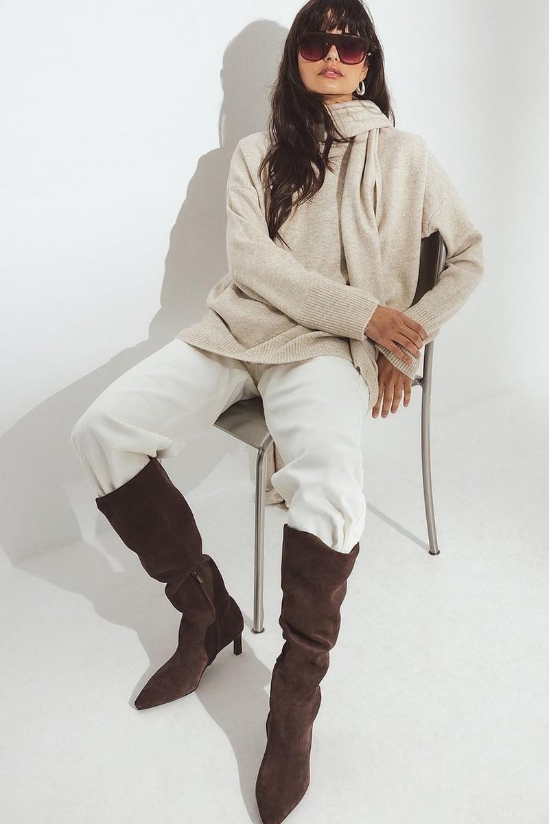 Suede Knee High Boots from NA-KD