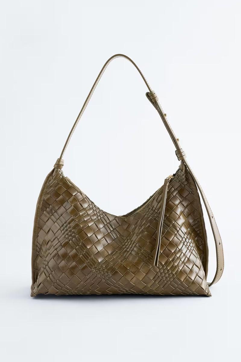 Interwoven Leather Crossbody Bag