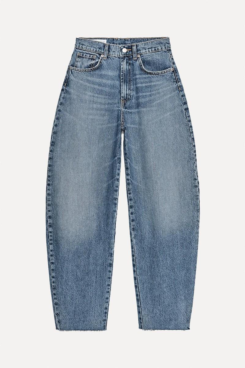 High-Waist TRF Barrel Jeans from Zara
