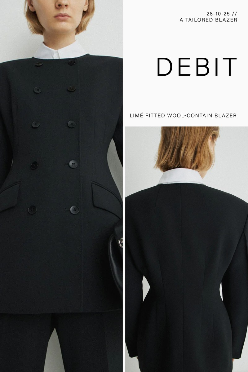 Fitted Wool-Contain Blazer from Limé