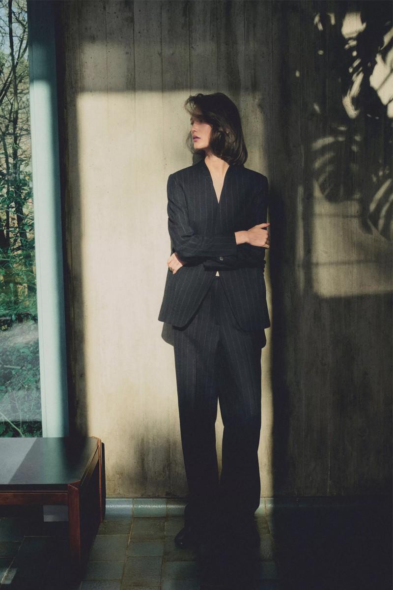 Pinstripe Lapelless Blazer from Massimo Dutti