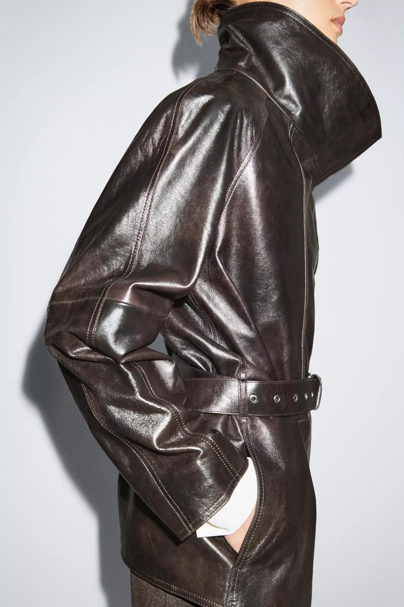 Nappa Leather Jacket With Belt