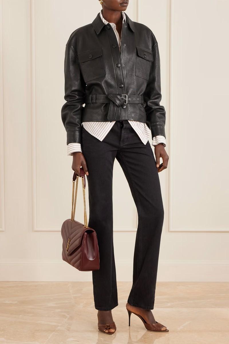 Belted Leather Jacket from SAINT LAURENT